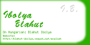 ibolya blahut business card